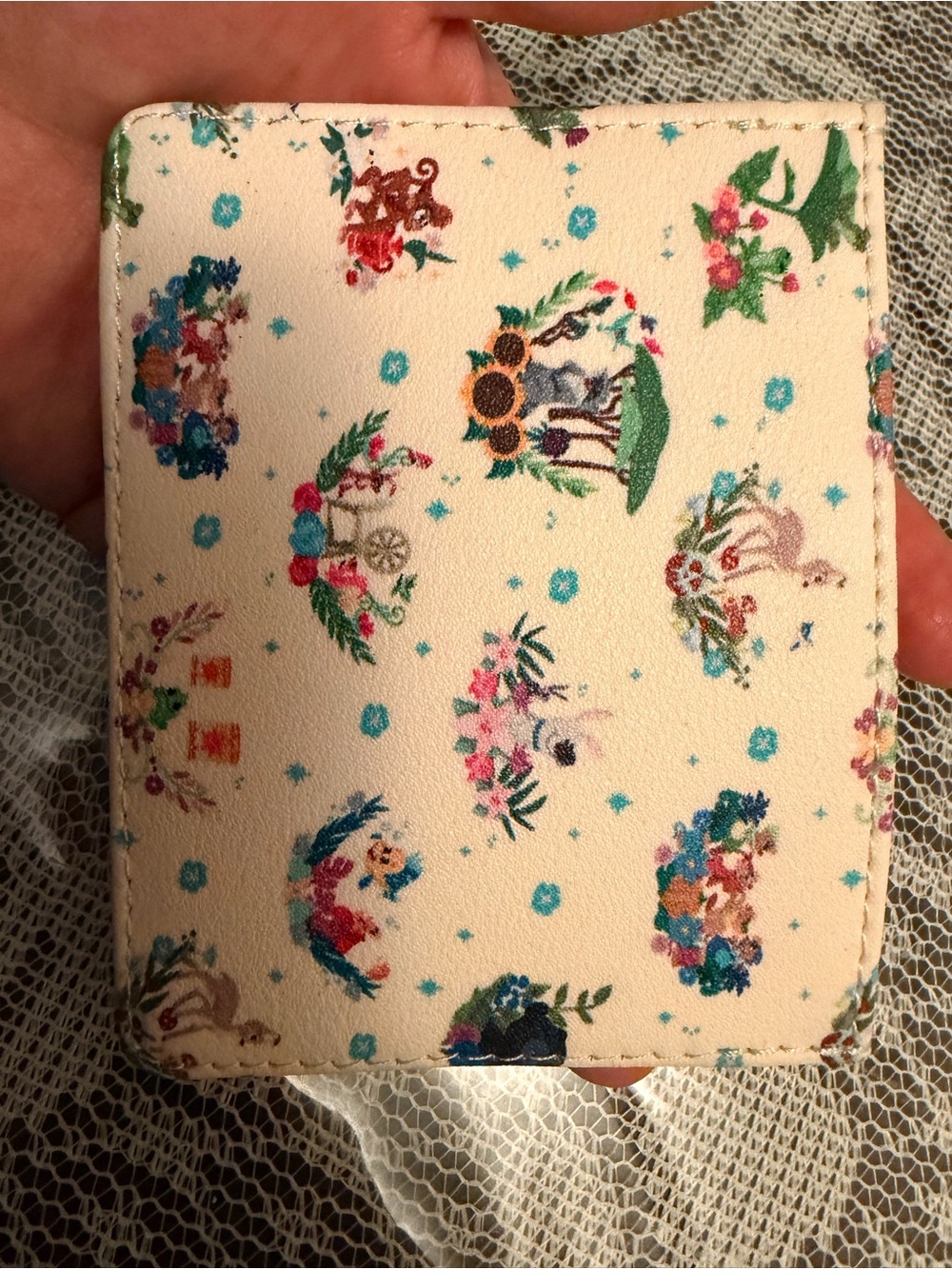 Disney Floral Character Card Holder - Cream & Mint - Picture 5 of 5